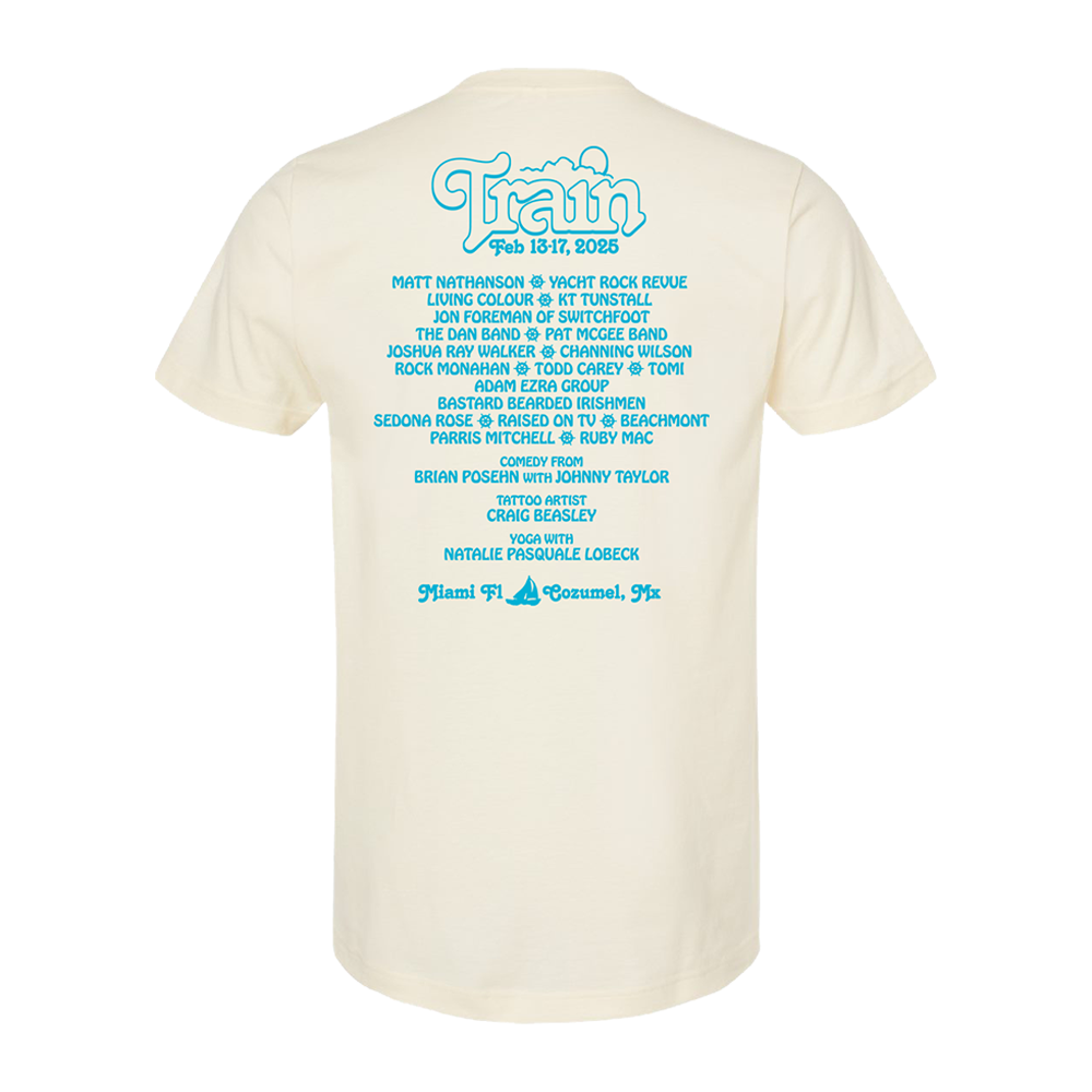 Sail Across The Sun 2025 Palm Tree Lineup T-Shirt