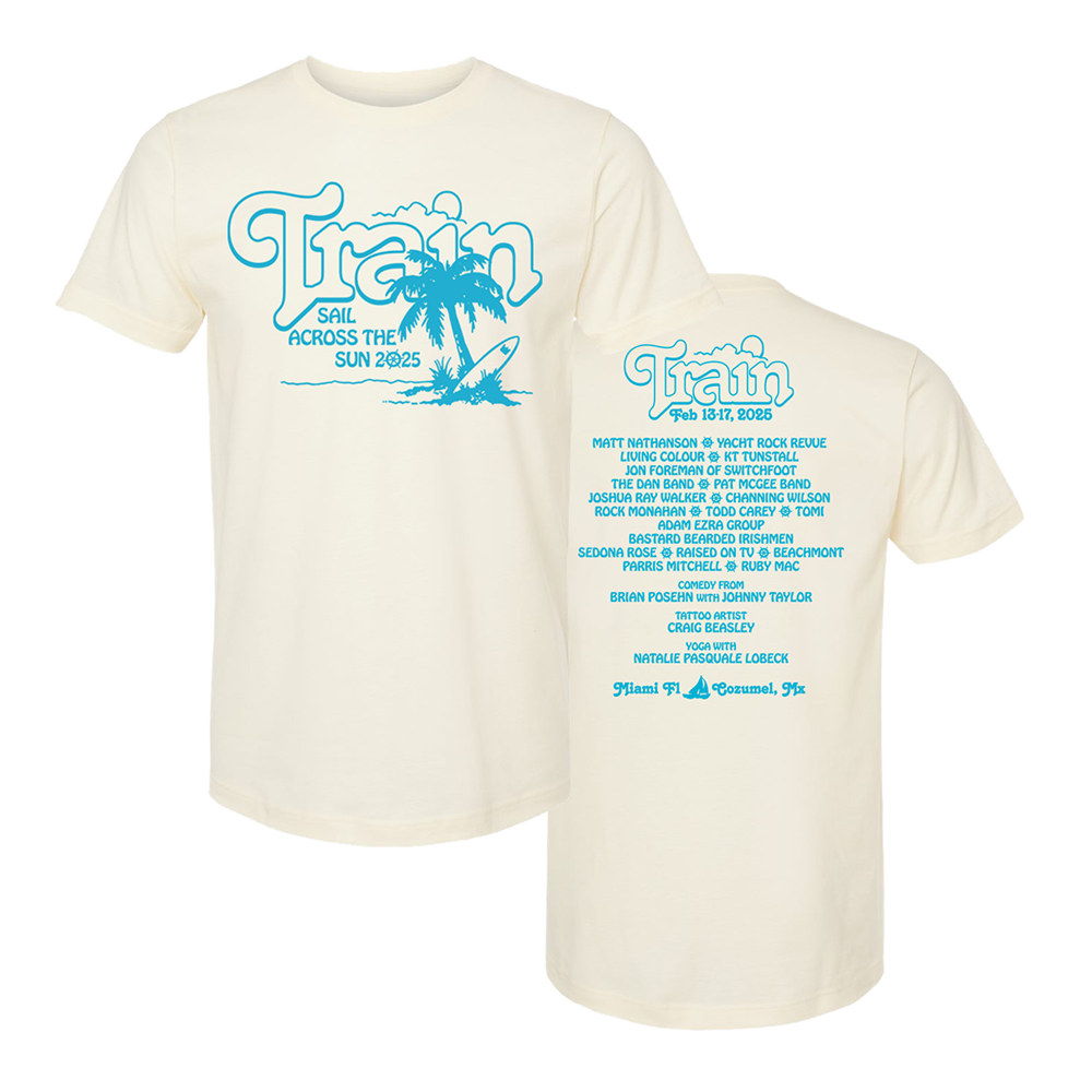 Sail Across The Sun 2025 Palm Tree Lineup T-Shirt