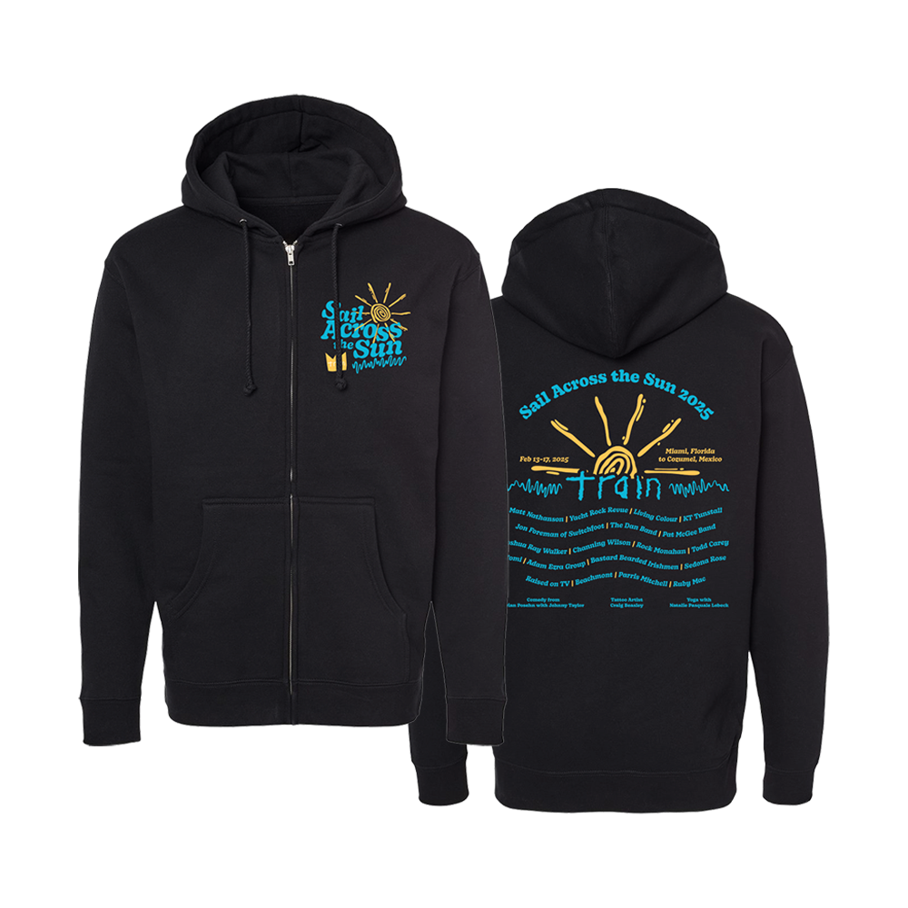 Sail Around The Sun 2025 Sunny Lineup Zip Hoodie